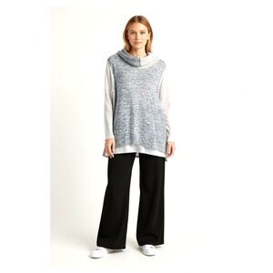 Coldwater Creek Gray Cowl Neck Sweater